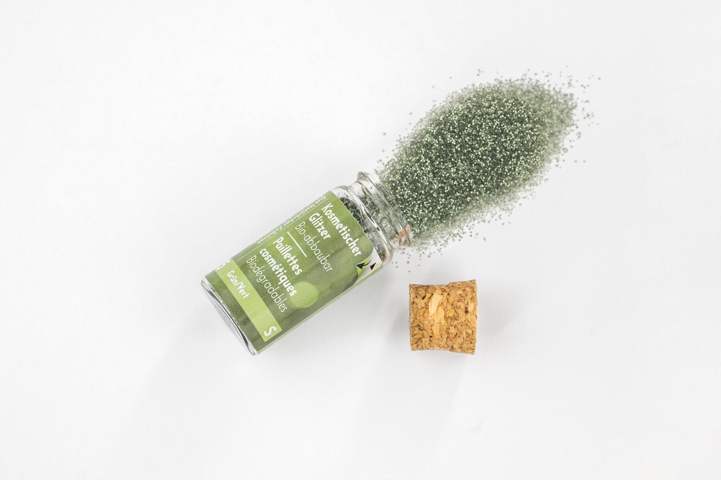 Eco Glitter Green S-Bioabbaubarer Kosmetik Glitzer - Gesicht & Haar Make-up Schminkfarbe