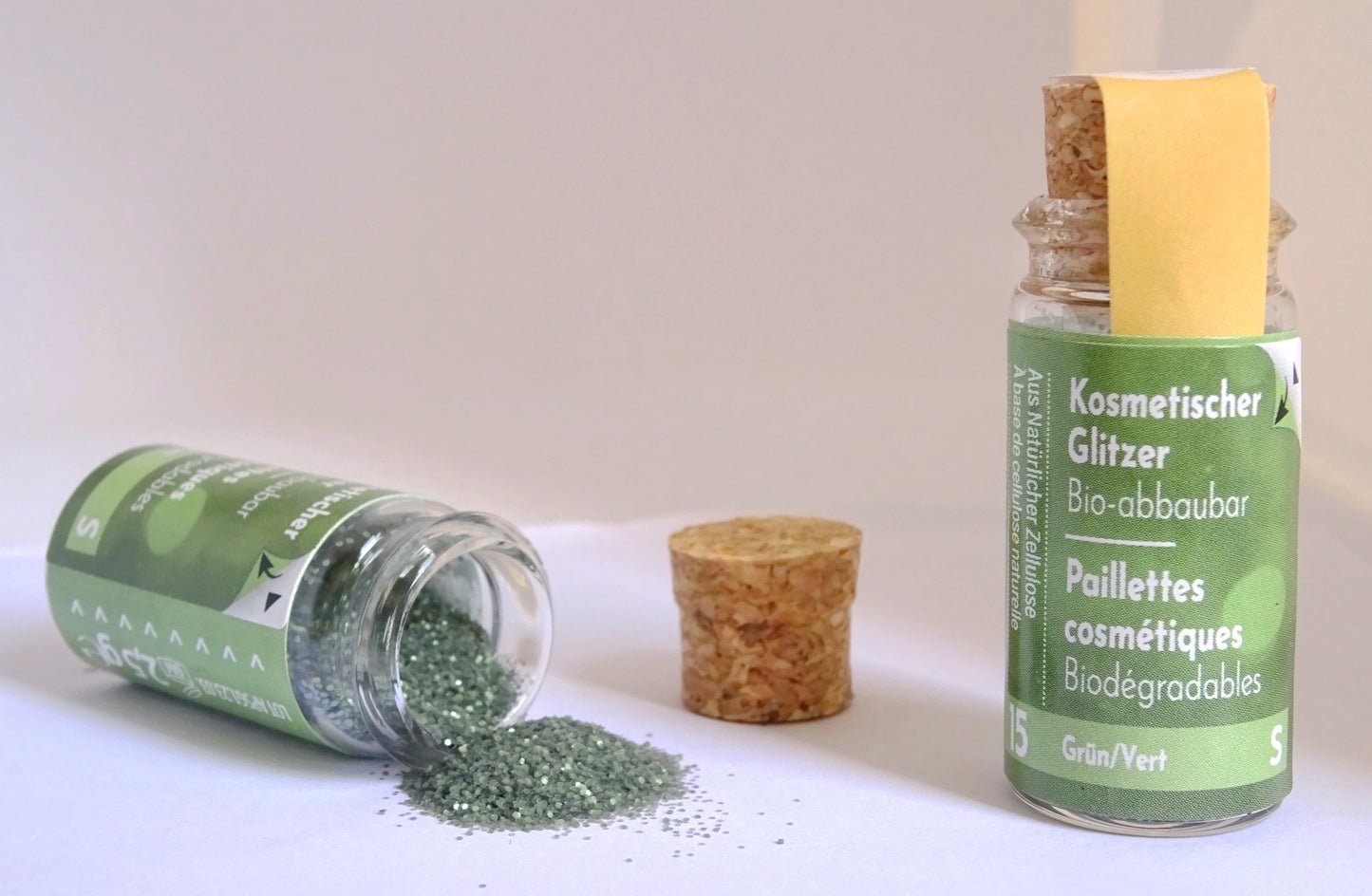 Eco Glitter Green S-Bioabbaubarer Kosmetik Glitzer - Gesicht & Haar Make-up Schminkfarbe