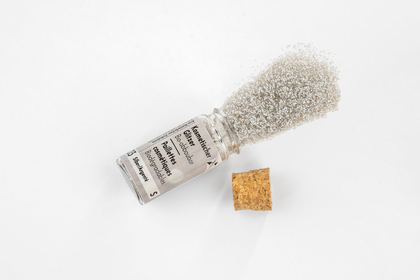 Eco Glitter Silver S-Bioabbaubarer Kosmetik Glitzer - Gesicht & Haar Make-up Schminkfarbe