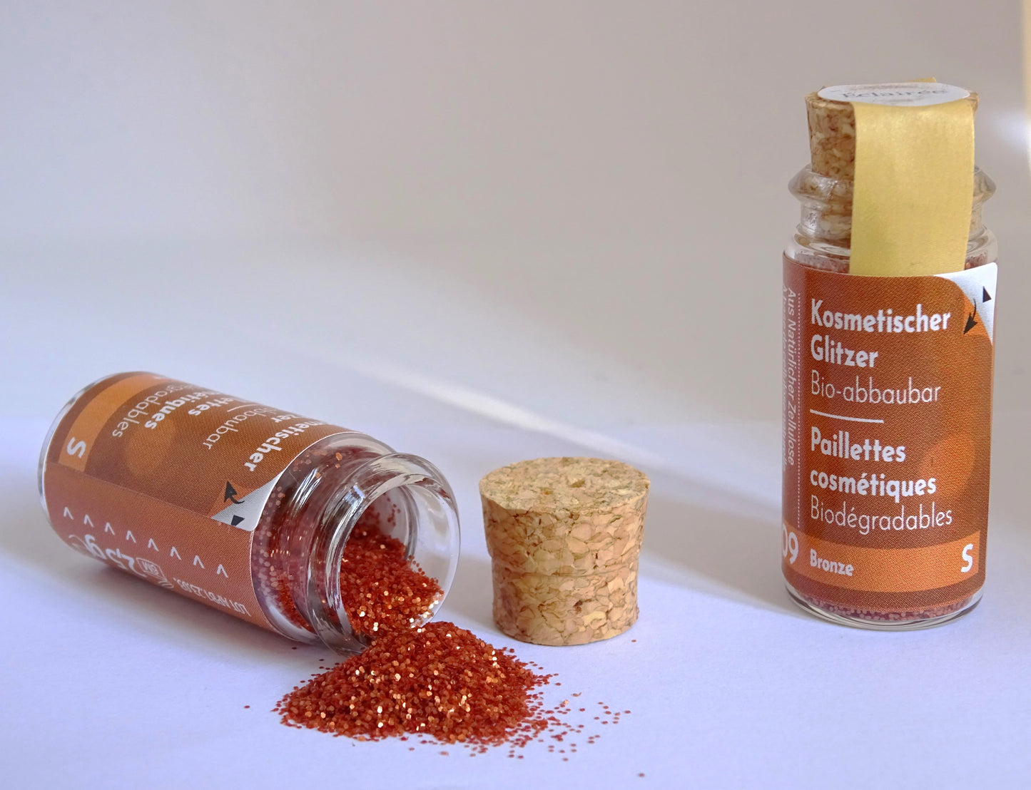 Eco Glitter Bronze S-Bioabbaubarer Kosmetik Glitzer - Gesicht & Haar Make-up Schminkfarbe