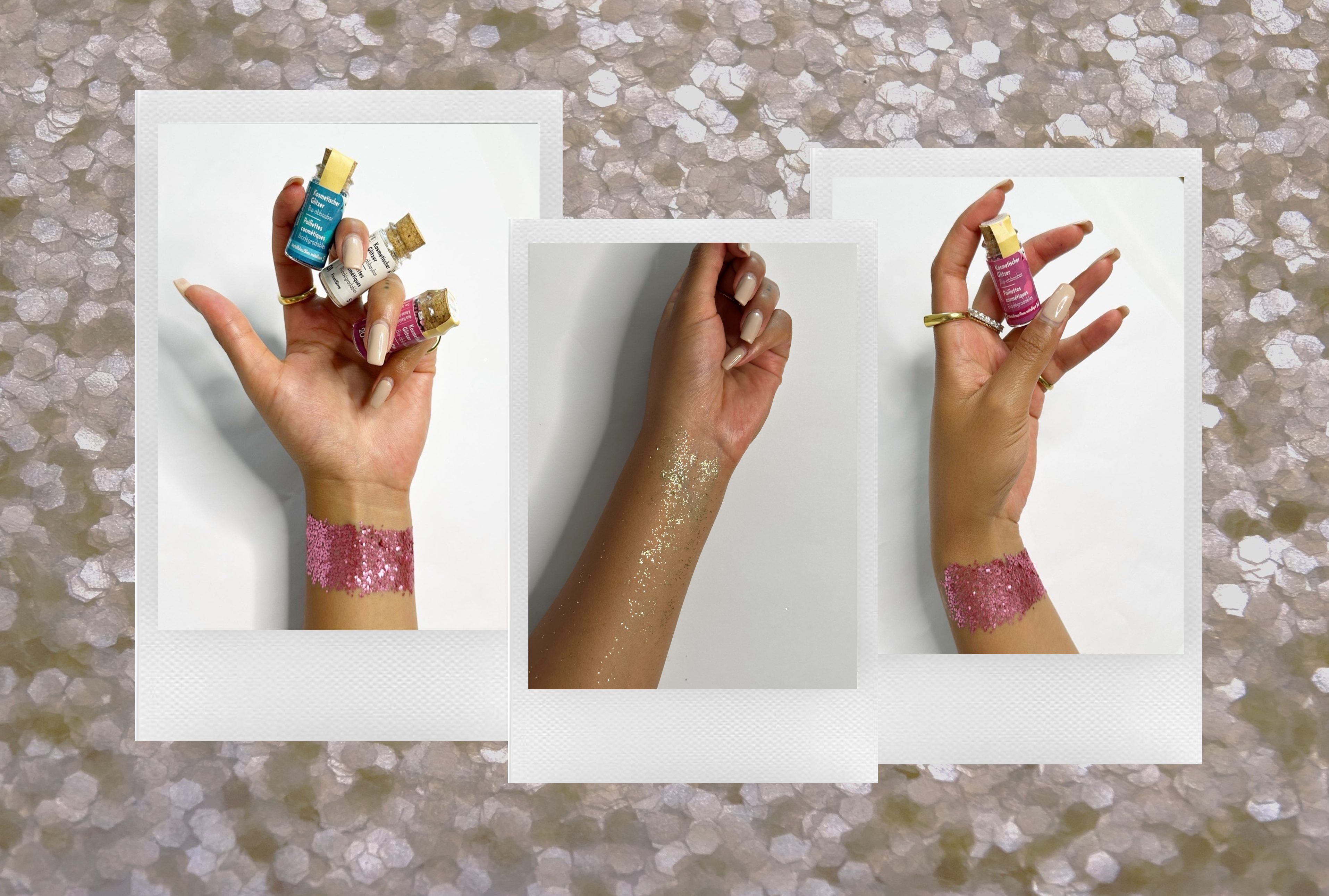 Glitter On Girl's Hand