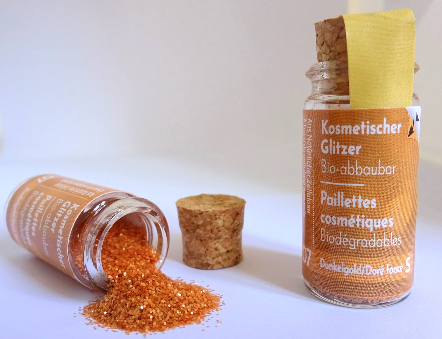 Eco Glitter Dark Gold S-Bioabbaubarer Kosmetik Glitzer - Gesicht & Haar Make-up Schminkfarbe