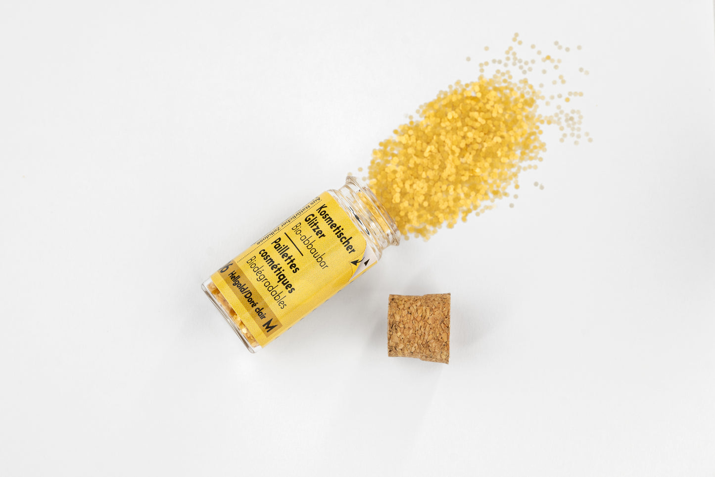 Eco Glitter Light Gold M-Bioabbaubarer Kosmetik Glitzer - Gesicht & Haar Make-up Schminkfarbe
