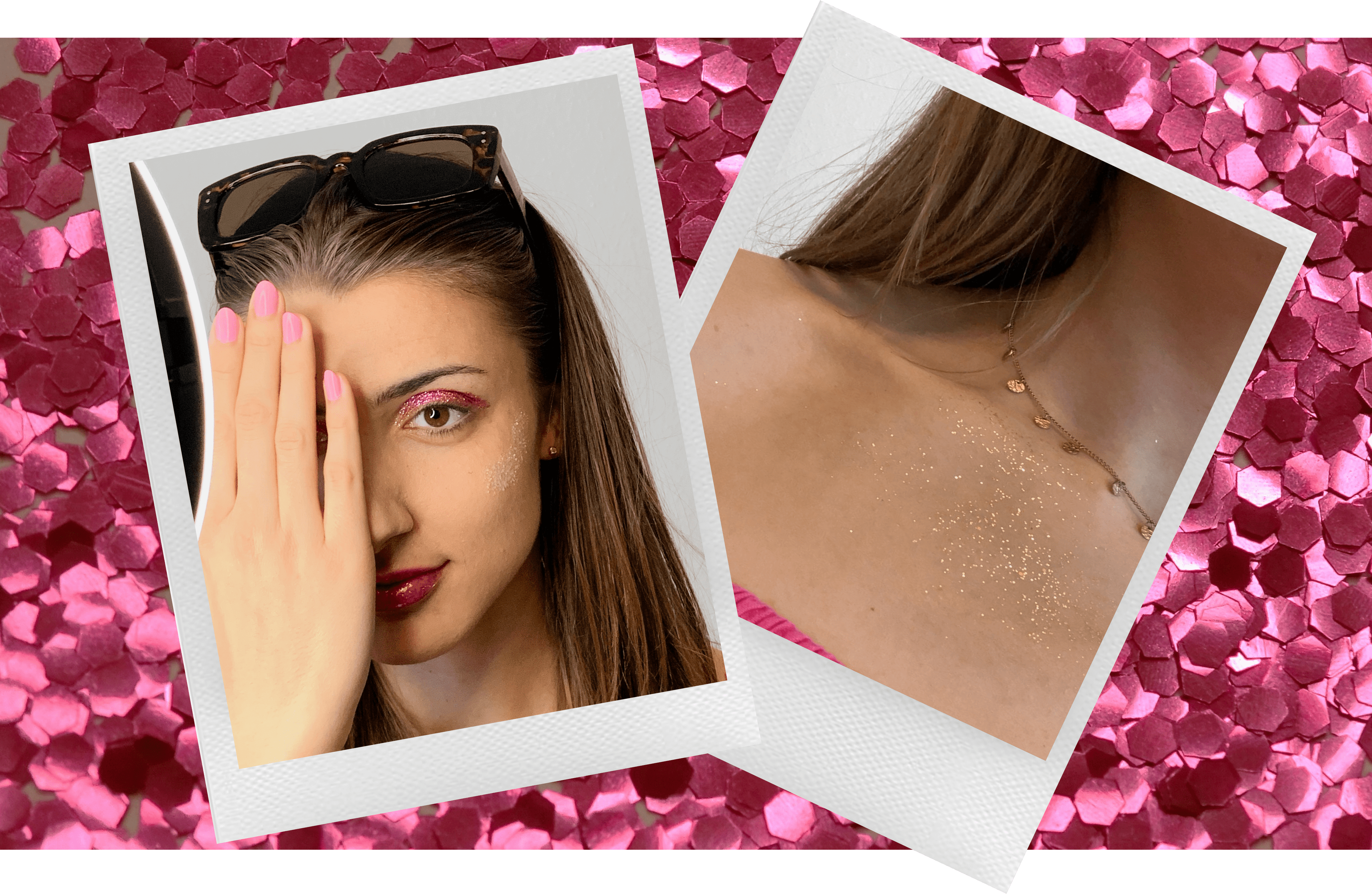 Glitter On Girl's Face