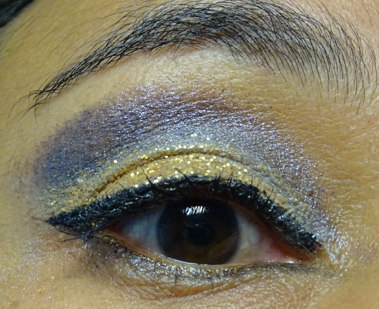 Try on Eco glitter light gold S