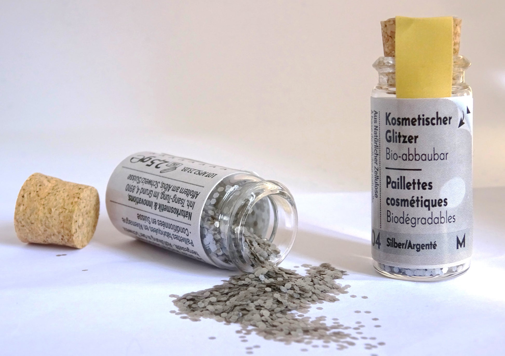 Eco Glitter Silver M-Bioabbaubarer Kosmetik Glitzer - Gesicht &amp; Haar Make-up Schminkfarbe