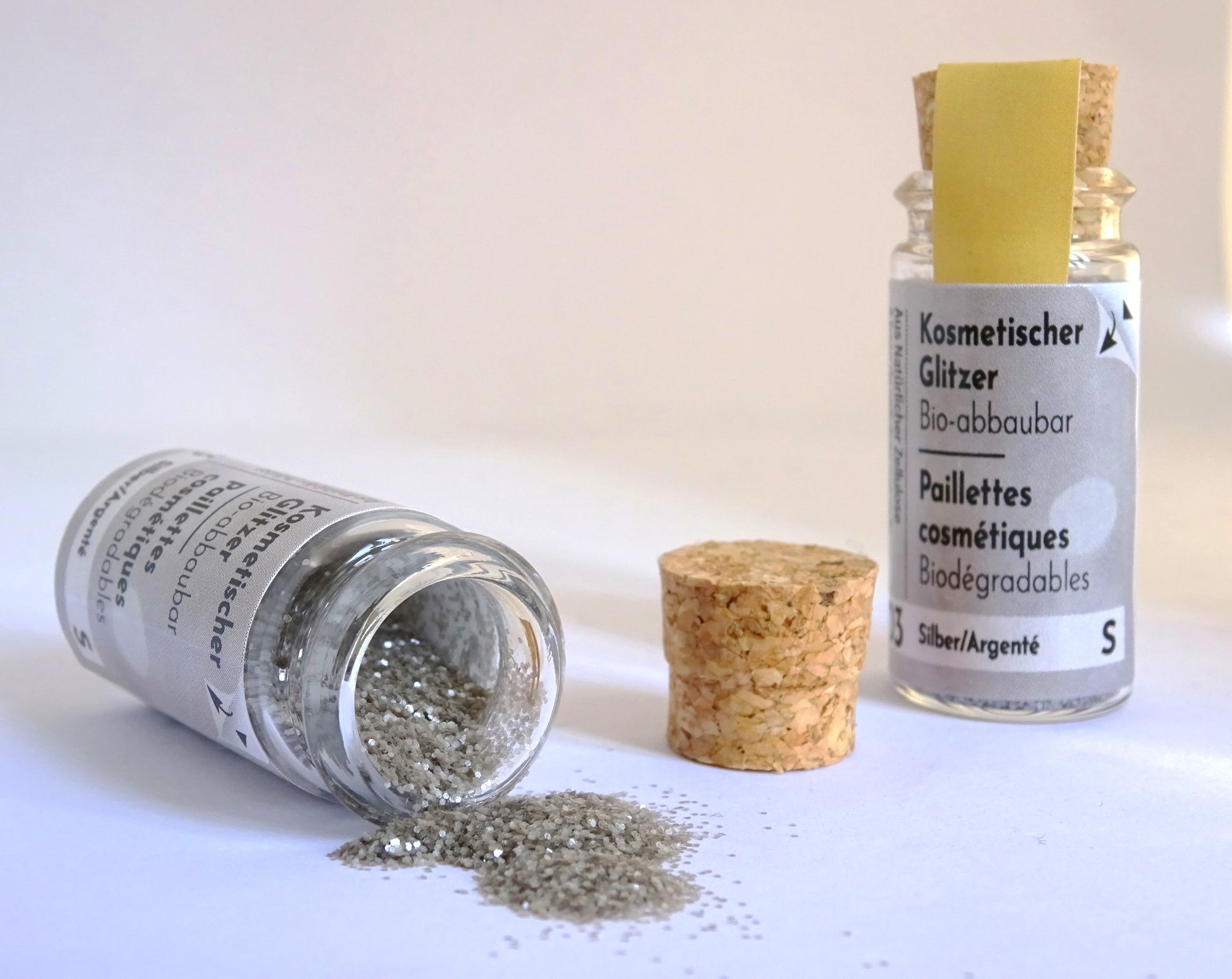 Eco Glitter Silver S-Bioabbaubarer Kosmetik Glitzer - Gesicht &amp; Haar Make-up Schminkfarbe